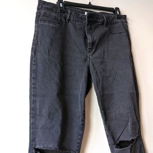 Black Distressed Skinny Jeans